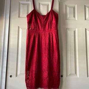 EXPRESS dress. Red Lacey slip dress. Size 12.